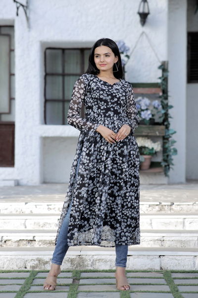 Madhvi Vol 4 Printed Party Wear Kurtis Catalog
